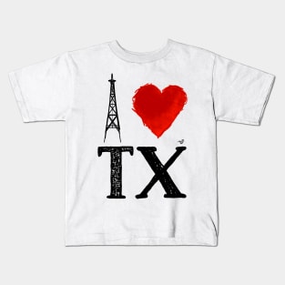 I Heart Texas (remix) by Tai's Tees Kids T-Shirt